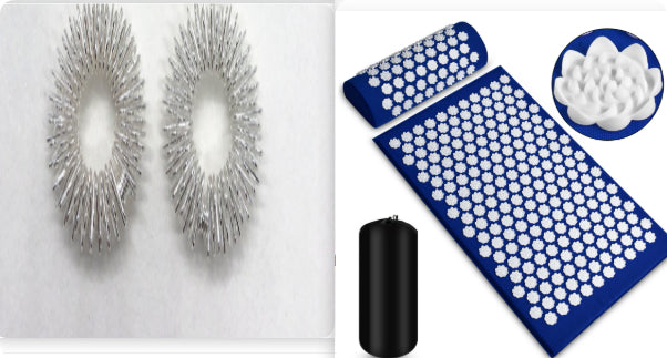 Acupressure Massage Mat With Needles Set Back Massager For Neck Foot Kuznetsov's Applicator Massage Pad Yoga Mat With Pillow